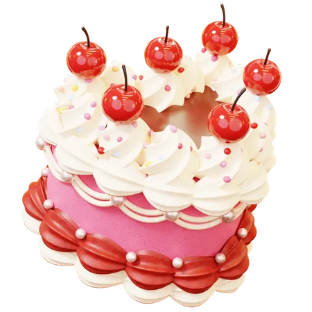 Heart Shaped Cake  3D Icon