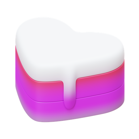 Heart Shaped Cake  3D Icon