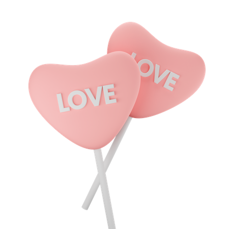 Heart Shaped Candy  3D Illustration