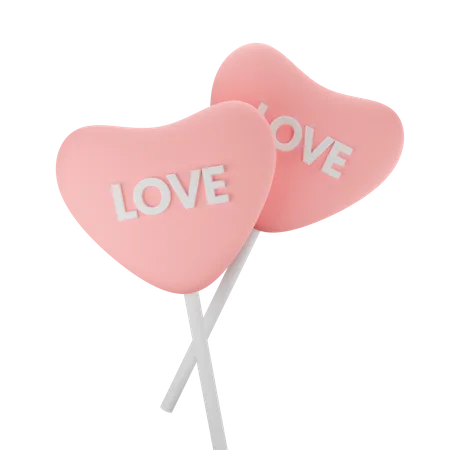 Heart Shaped Candy  3D Illustration