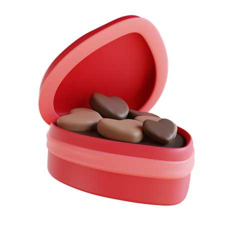 Heart Shaped Chocolate  3D Icon