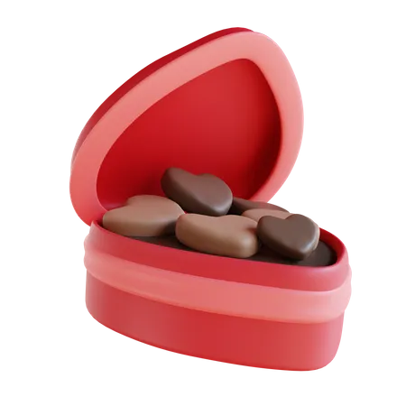 3 D Illustration Love Chocolate 3D Icon