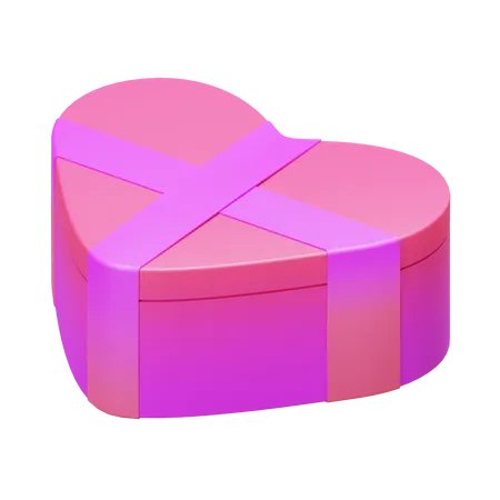 Heart Shaped Gift 3D Icon