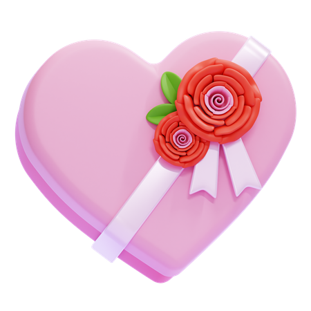 Heart-shaped Gift Box  3D Icon