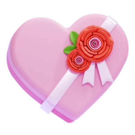 Heart-shaped Gift Box  3D Icon