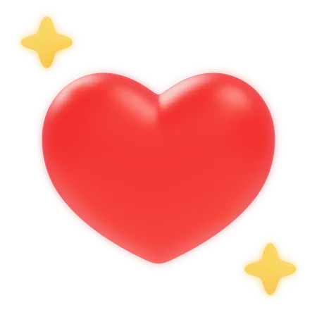 Heart Sparkle  3D Icon