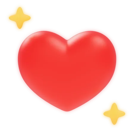 Heart Sparkle  3D Icon