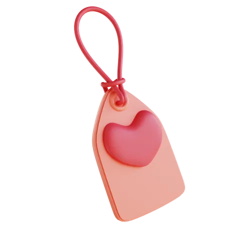 Heart Tag 3D Icon