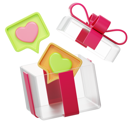 Heart Valentine Present  3D Icon