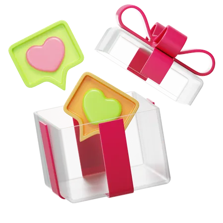 Heart Valentine Present  3D Icon