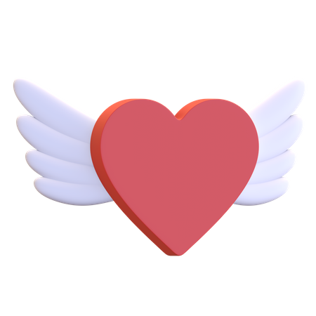 Heart Wing  3D Illustration