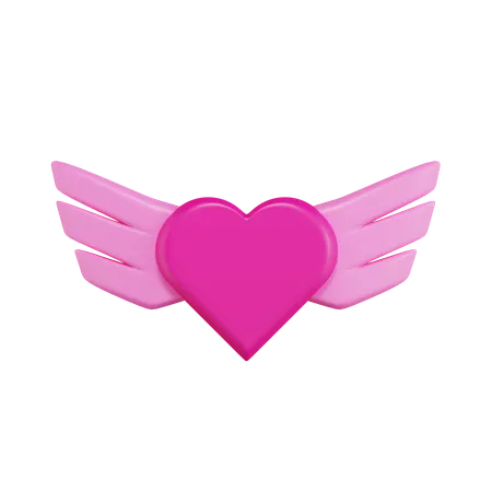 Heart Wings  3D Icon