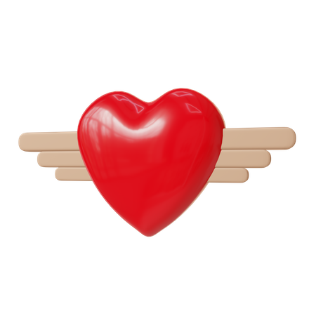 Heart Wings  3D Icon