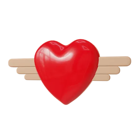 Heart Wings  3D Icon