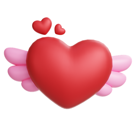 Heart Wings  3D Icon