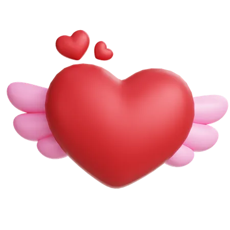 Heart Wings  3D Icon