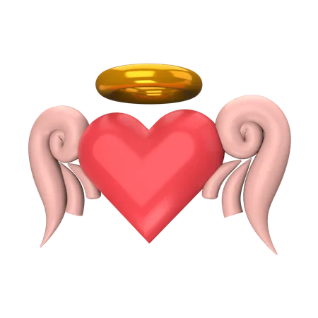 Heart Wings  3D Icon