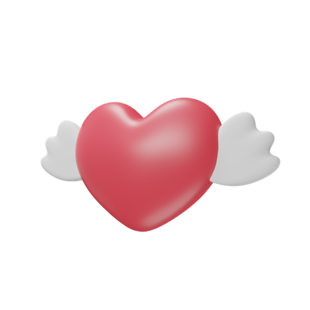 Heart Wings  3D Icon