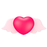 3d heart wings emoji