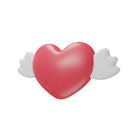 Heart Wings 3D Icon