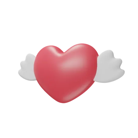 Heart Wings 3D Icon