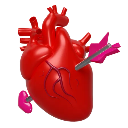 Heart with arrow  3D Icon