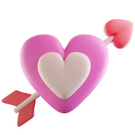 Heart With Arrow  3D Icon