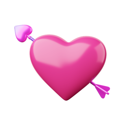 Heart with arrow  3D Icon