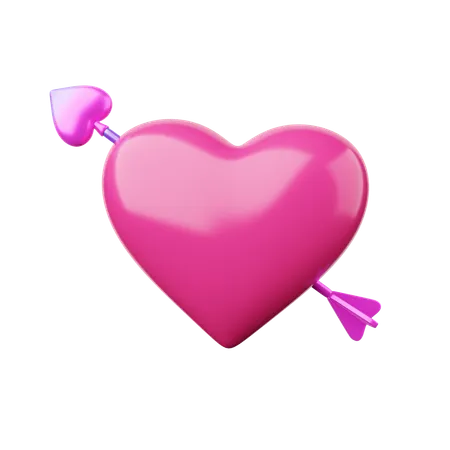 Heart with arrow  3D Icon