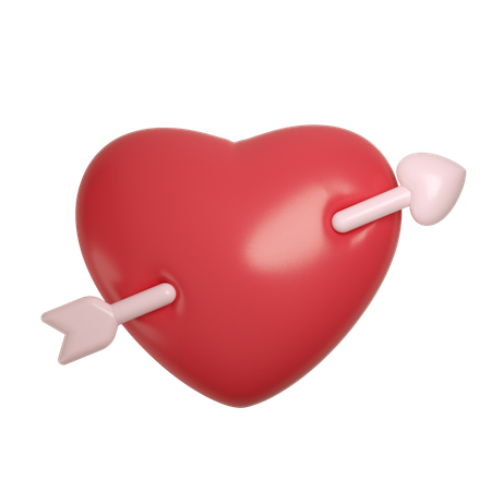 Heart With Arrow  3D Icon