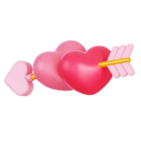 Heart with Arrow  3D Icon