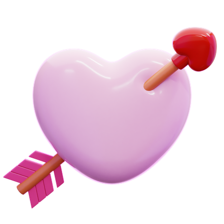 Heart With Arrow  3D Icon