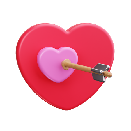 Heart with arrow  3D Icon