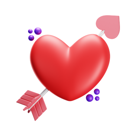 Heart With Arrow  3D Icon