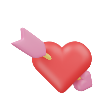 Heart With Arrow  3D Icon