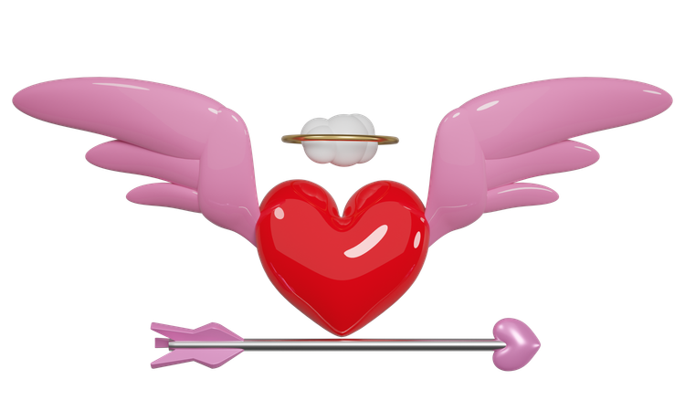 Heart With Arrow  3D Icon