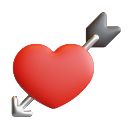 Heart With Arrow  3D Icon