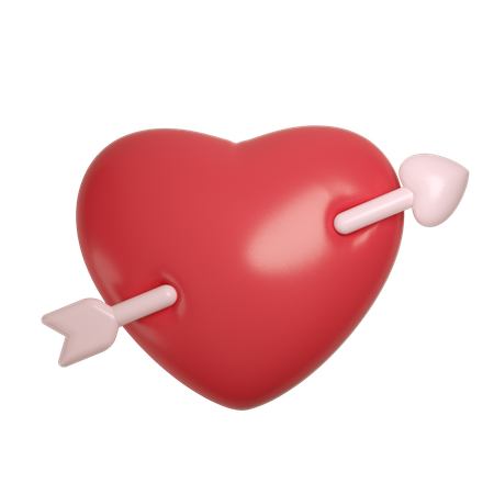 Heart With Arrow  3D Icon