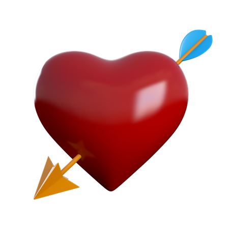 Heart with Arrow  3D Icon