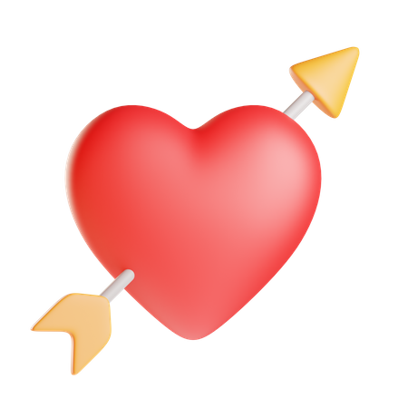 Heart with Arrow  3D Icon