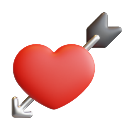 Heart With Arrow  3D Icon