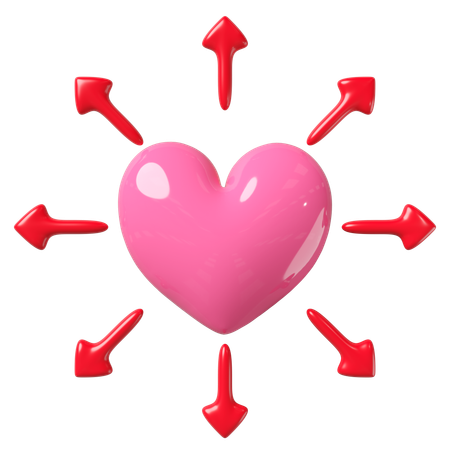 Heart With Arrows  3D Illustration