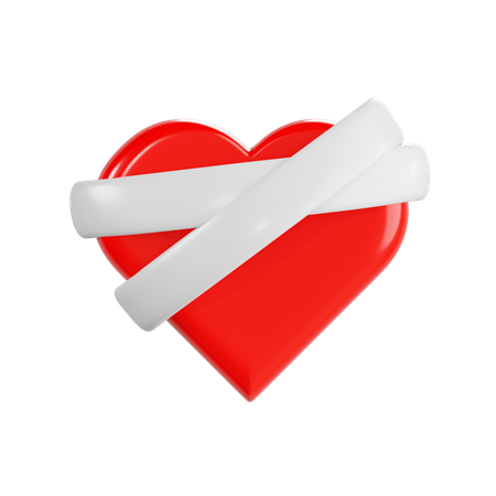 Heart with Bandage Emoji  3D Icon