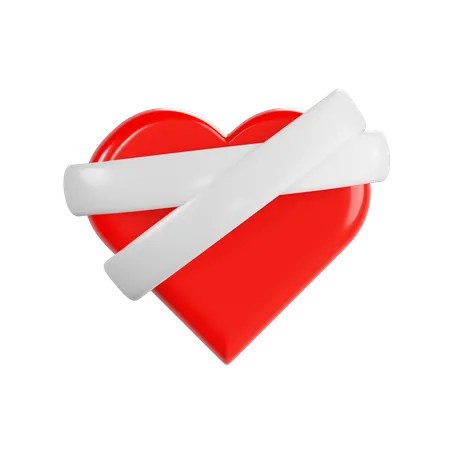Heart with Bandage Emoji  3D Icon