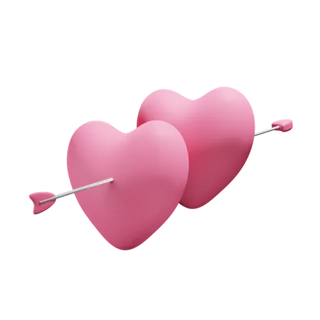 Heart With Bow  3D Icon