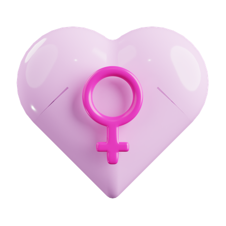 Heart With Gender  3D Icon