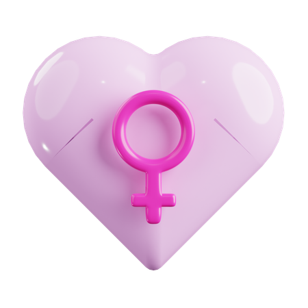 Heart With Gender  3D Icon
