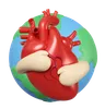 Heart With Globe