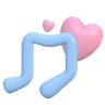 love feeling song 3d logo
