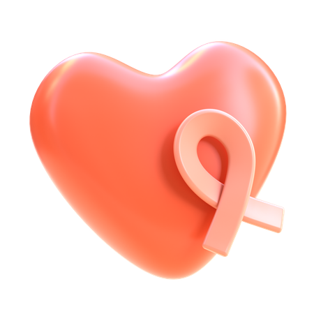 Heart With Ribbon  3D Icon